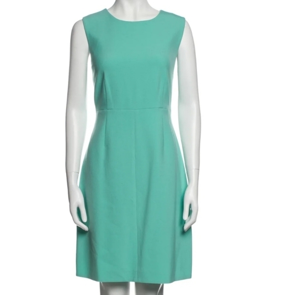 Diane von Furstenberg Seafoam Aqua A-Line Sheath Dress 8